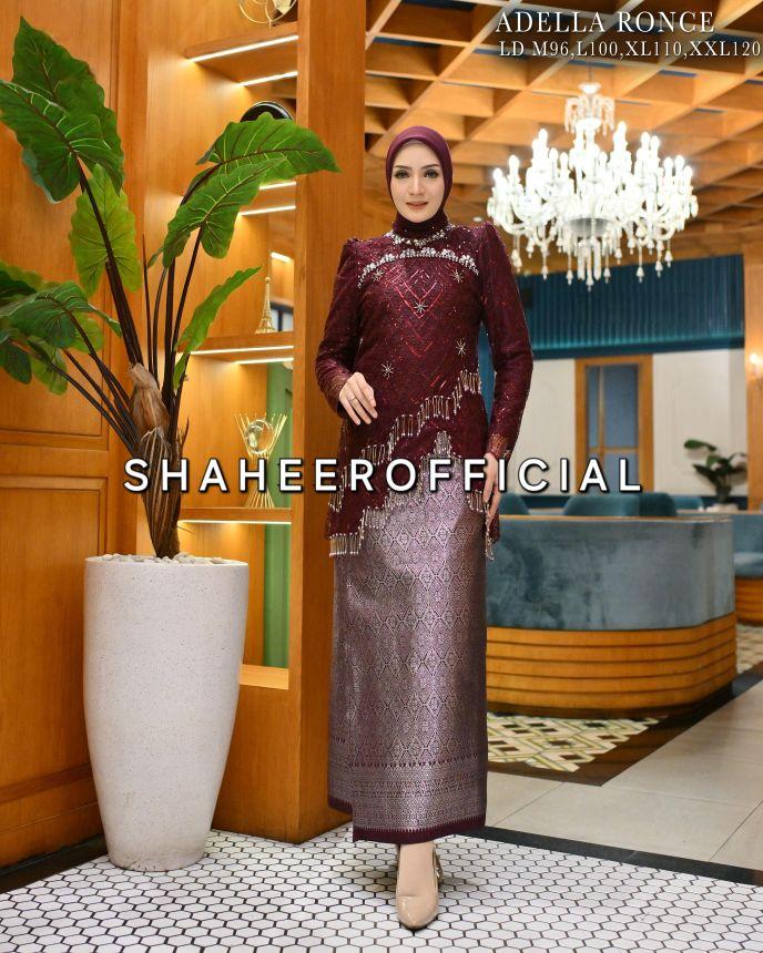 (sh) set kebaya adella ronce lilit songket // kebaya viral // kebaya modern // kebaya bridsmaid // kebaya wisuda // kebaya murah