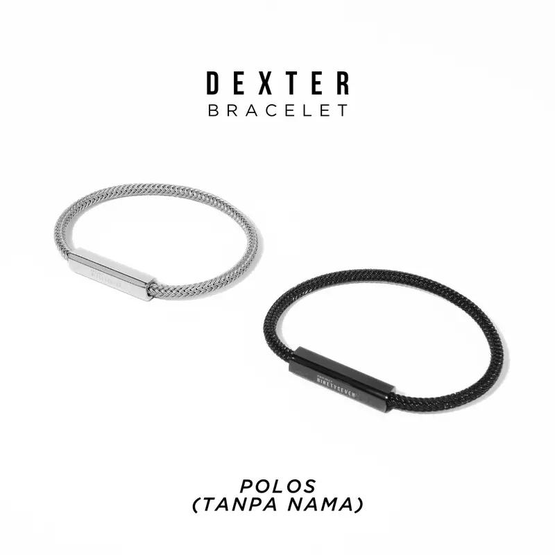 PROJECT NINETYSEVEN - DEXTER Bracelet - Gelang Tangan Bebas Custom Nama Pria Wanita, Anti Karat, Mewah, Elegan, Korean Look 6
