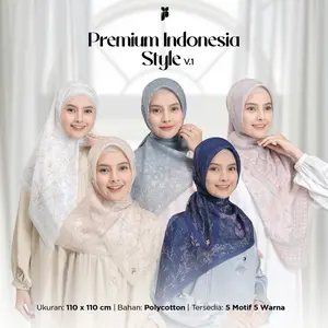 Nota llive PI ISI 4 jilbab atau kerudung Jilbab Standar Muslim Cantik Nyaman Voal Segi Empat Katun Square
