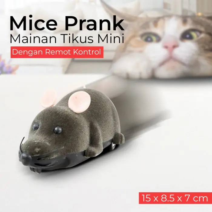 Mice Prank Mainan Tikus Mini Dengan Remot Kontrol - ST-222 Asli Baterai Plastik Bergerak