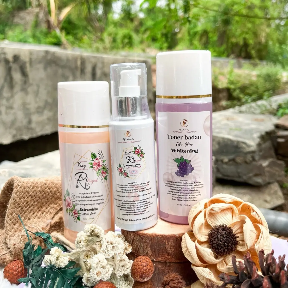 Paket 3 in 1 lotion platinum Rh Memutihkan