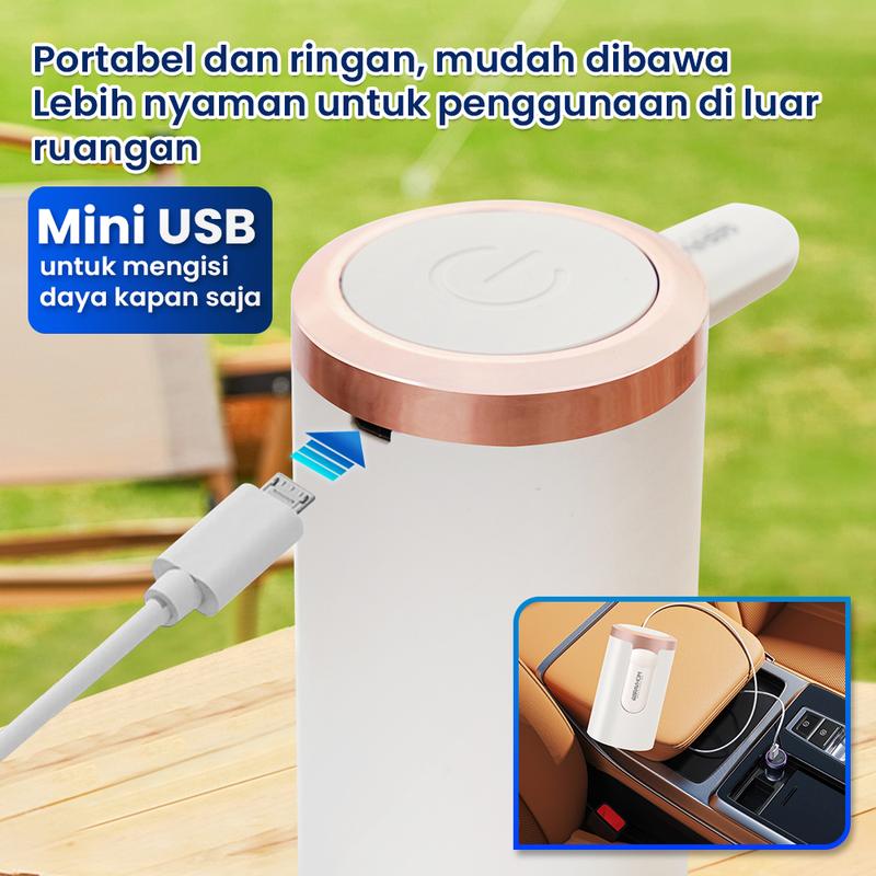 (COD)Bravhom Pompa Galon Electric Dapat Dilipat USB Dispenser Portable Galon Air Elektrik 6