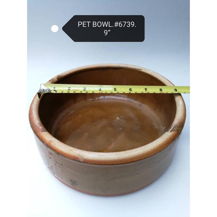 Pet Cat Rabbit Dog Food Feeding Water Drinking Bowl Clay Ceramic 6739 9inch Bekas Makanan Minum Kucing Arnab Anjing