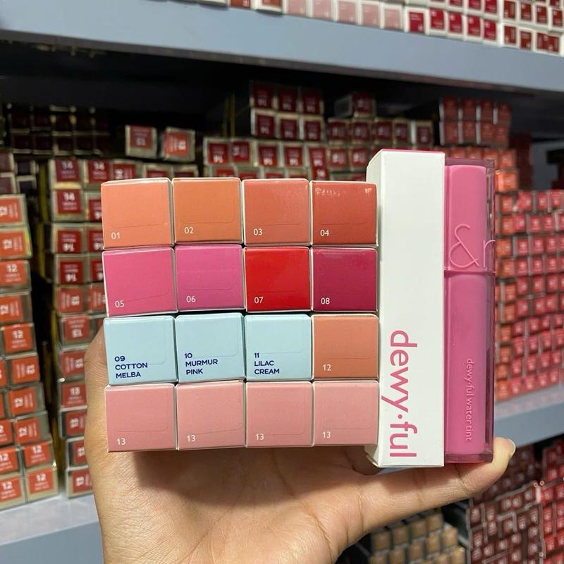 Son Môi bóng Rom&nd dewyful water tint Cosmetic full 13 màu