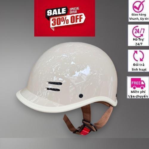 NÓN BẢO HIỂM NỮA ĐẦU KIỂU DÁNG CÁ HEO GỌN NHẸ CÁ TÍNH - 10 LỖ DÀY ĐẸP Người lớn