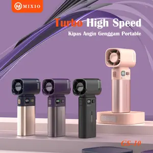 MIXIO GS-10 Gun Mini Turbo High Speed Portable Fan 23000RPM Kipas Angin Turbo Strong Portable 4400mAh