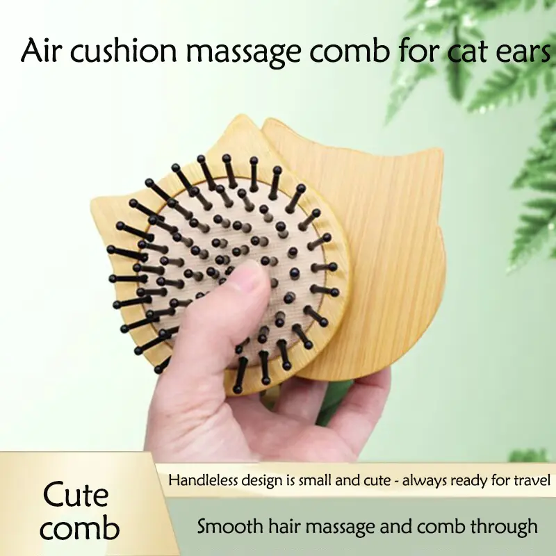 Air cushion massage comb Cute cat ears styling comb