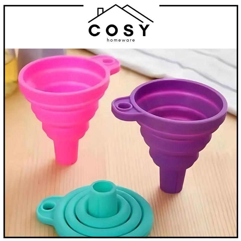 COSY Corong Silikon Lipat Serbaguna Minyak Air Portable Dapur Silicone Mini / Corong Serbaguna Silikon Set Kitchenware COSY Corong Silikon Lipat Serbaguna Minyak Air Portable Dapur Silicone Mini / Corong Serbaguna Silikon Set Kitchenware