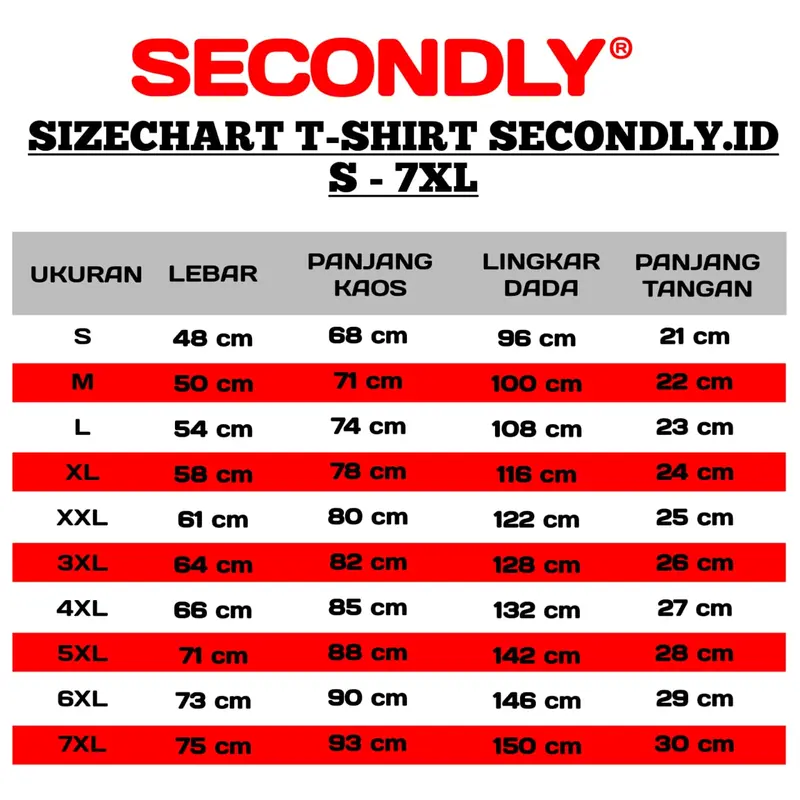 SECONDLY.ID Tshirt Salur Garis Besar Stripe 24s Grm 180 Kaos Jumbo Pria Wanita S - 7XL 6