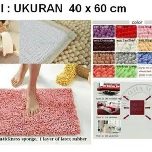 Keset Kaki Doormats Cendol Untuk Lantai Pintu Kamar Mandi Microfiber