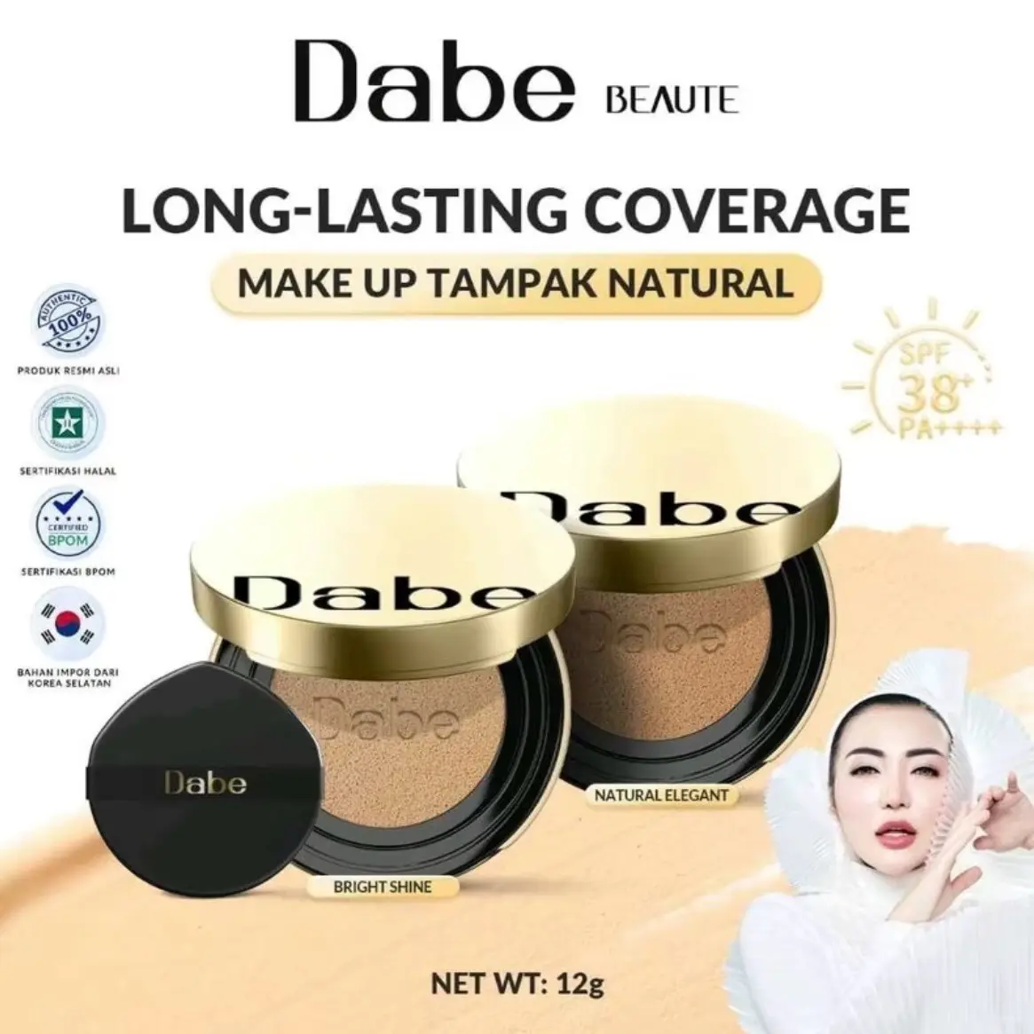 Dabe Beaute Cushion Perawatan Wajah (Bright Shine)