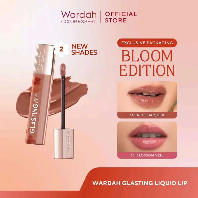 Lipstik Cair Wardah Glasting Baru dengan Teknologi Glasscushion dan Ceramide - Lipstick, Liptint, Bibir, Gloss 1
