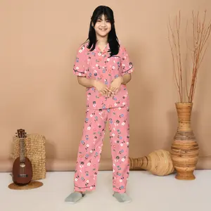 Nyenyak Piyama Anak Perempuan 10 - 12 Tahun Bahan Katun Sintetis / Baju Tidur Karakter Cewek