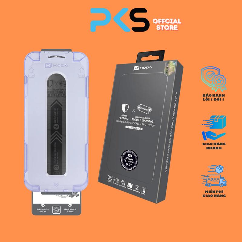 Hoda Kính Cường Lực 2in1 Chống Nhìn Trộm, Chống Bám Vân Tay, Công Nghệ Matte Đặc Biệt, Độ Cứng 9H Cho iPhone
