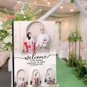 Cetak Foto Dengan Bingkai Modern Ukuran Jumbo 75x50cm Prewedding Pernikahan Keluarga