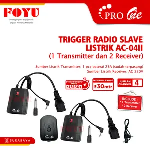 Trigger Radio Slave Listrik AC-16 ( 2 Receiver dan 1 Transmitter ) Walkie Talkie Ht