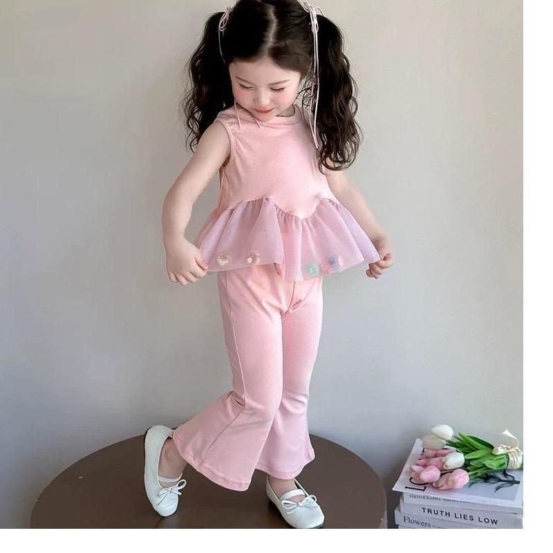  SET BỘ QUẦN LOE KÈM ÁO SÁT NÁCH BÈO BÔNG CHO BÉ GÁI NHÀ MỘC BABY STORE 