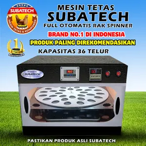 Mesin Tetas Telur Full Otomatis Penetas Rak Spinner 36 SUBATECH