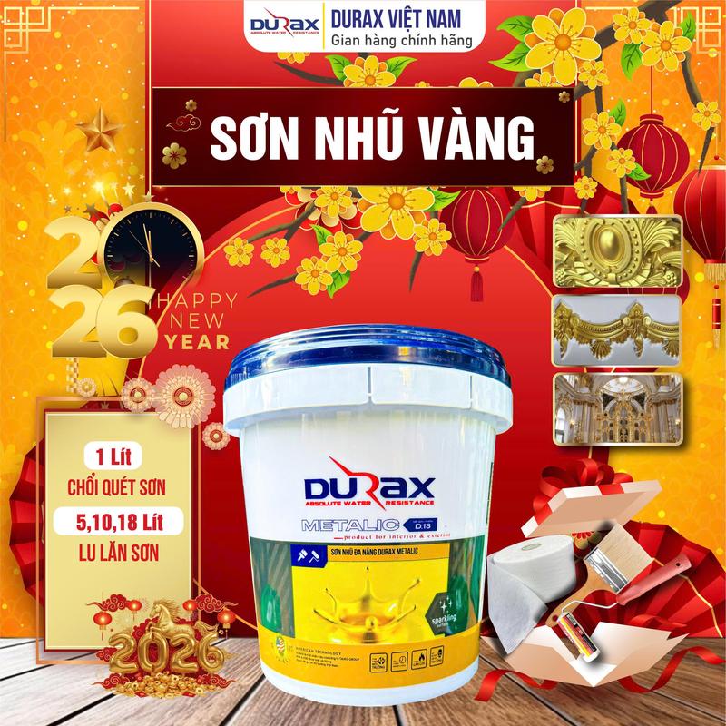 Sơn Nhũ Đồng Nhũ Vàng Ánh Kim Cao Cấp,Trang Trí Ngoại Thất Hệ Nước An Toàn Bền Màu TAIKO GOLD PAINT