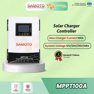 SAMOTO 100A Solar Charger Controller Panel Surya 12V 24V 48V MPPT 100A