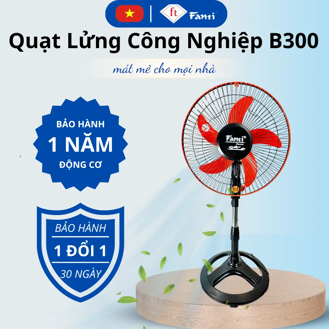 ( QUẠT size NHỎ) Quạt Lửng Công Nghiệp B3CN Fanti – Cao 80cm- Cánh 30cm