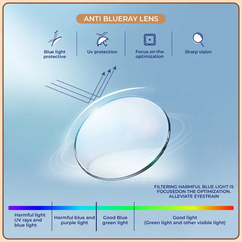Kacamata Anak Anti Radiasi Blue Ray Elastik TR90 Frame Kacamata Komputer Anti Silau Sinar Matahari [[KA3152] 6