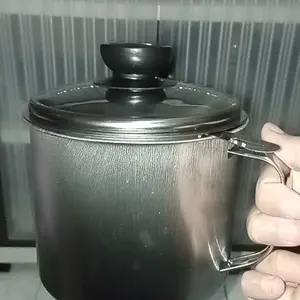 (PS) Oilpot 1 Liter Stainless Saringan Minyak - Gelas Saringan Minyak Stainless Kapasitas 1 Liter