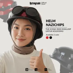 HELM RETRO VESPA NAZICHIPS GLOSSY KACAMATA HELM CLUB VESPA KLASIK Motorcycle