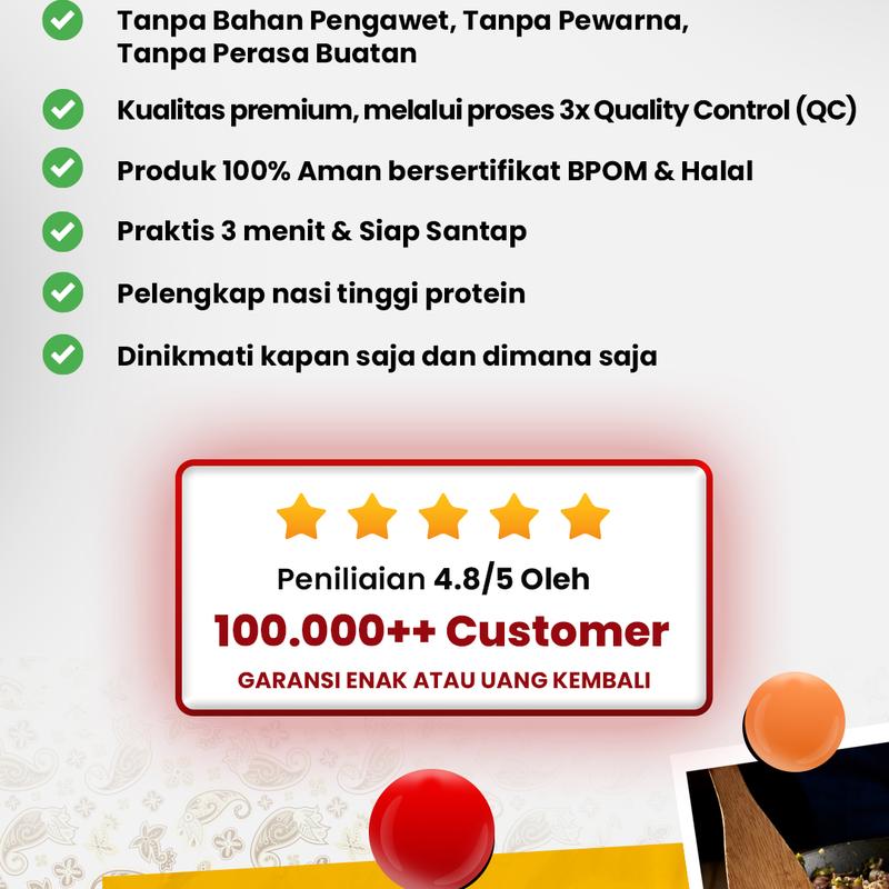 MERCON MERAH PUTIH - 1 PACK OSENG DAGING MERCON (150 GRAM) Food Pedas Instan MERCON MERAH PUTIH - 1 PACK OSENG DAGING MERCON (150 GRAM) Food Pedas Instan
