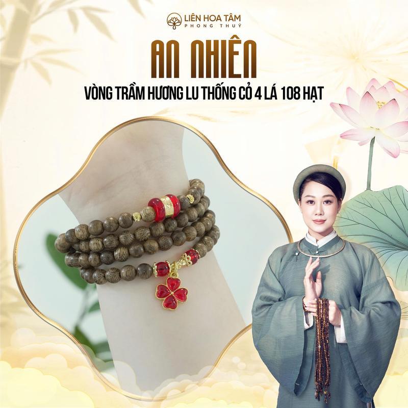 Vòng Trầm Hương Lu Thống Cỏ 4 lá