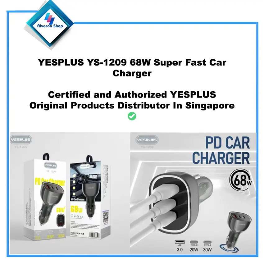 YESPLUS YS-1209 68W Super Fast Car Charger
