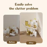 Gambar [NEW ARRIVAL] Vusign Clear Corner Organizer Shelf 2 Layer / Rak Meja Kosmetik Sudut 2 TIngkat / Storage Makeup Shelf 2 Level Multifungsi VS1242 dari vusignhome Kab. Tangerang 2 Tokopedia