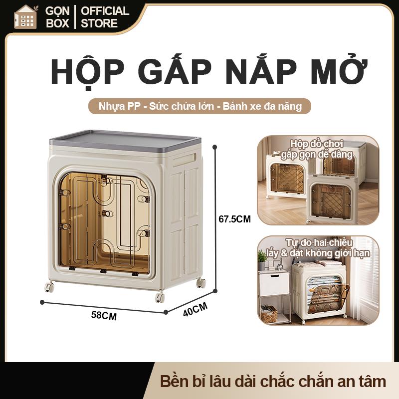  Hộp lưu trữ sức chứa cực lớn có nắp mở nhiều chiều có thể gập lại được làm bằng nhựa PP chất lượng cao chống bụi và kín khí được trang bị bánh xe 360 ° thích hợp để lưu trữ quần áo. 