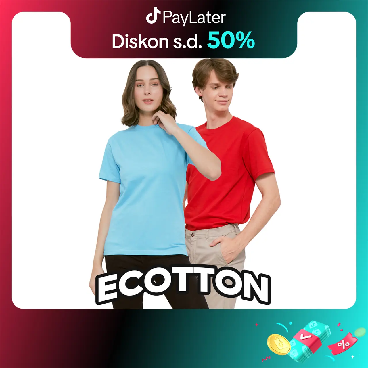 [BEST DEAL] KPM Apparel  Kaos Ecotton Reguler Size Dewasa Kaos Polos Lengan Pendek nyaman Soft