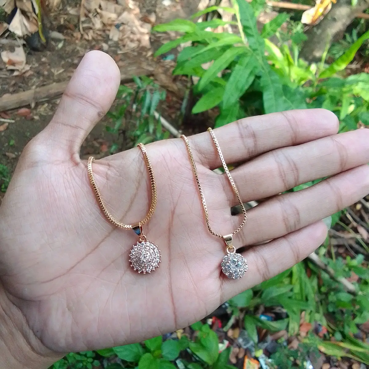 Kalung titanium panjang 50 anti karat