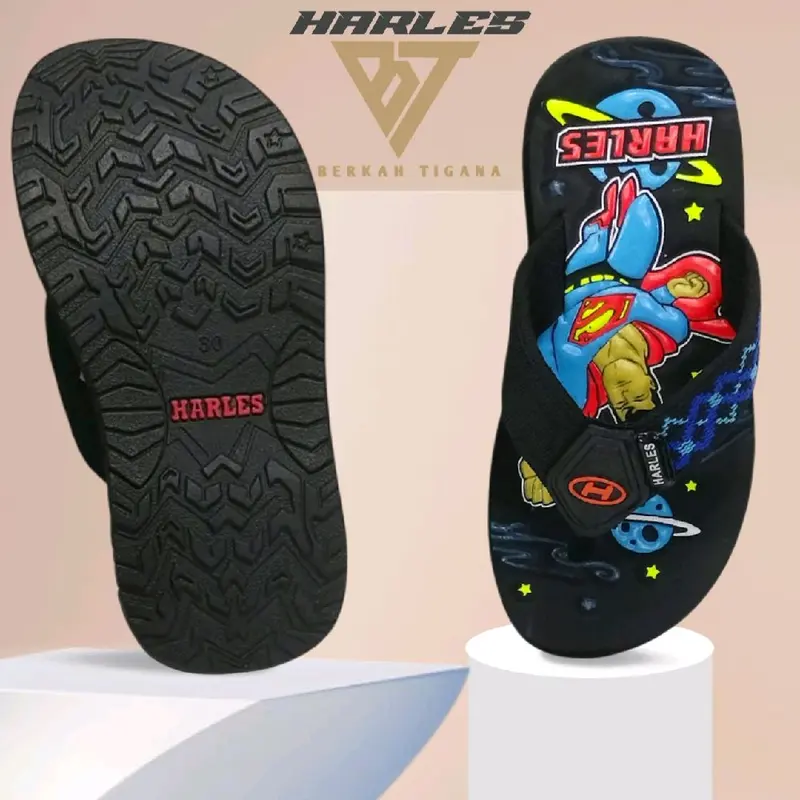SENDAL JEPIT GUNUNG  HARLES ANAK LAKI-LAKI USIA DIBAWAH 4 SETENGAH TAHUN MOTIF SUPER HERO 6