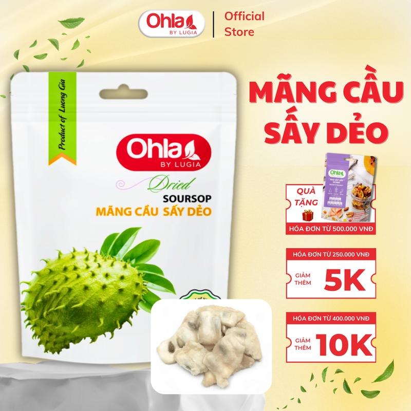 Mãng cầu sấy dẻo Ohla túi zip 100g chua nhẹ ăn vặt