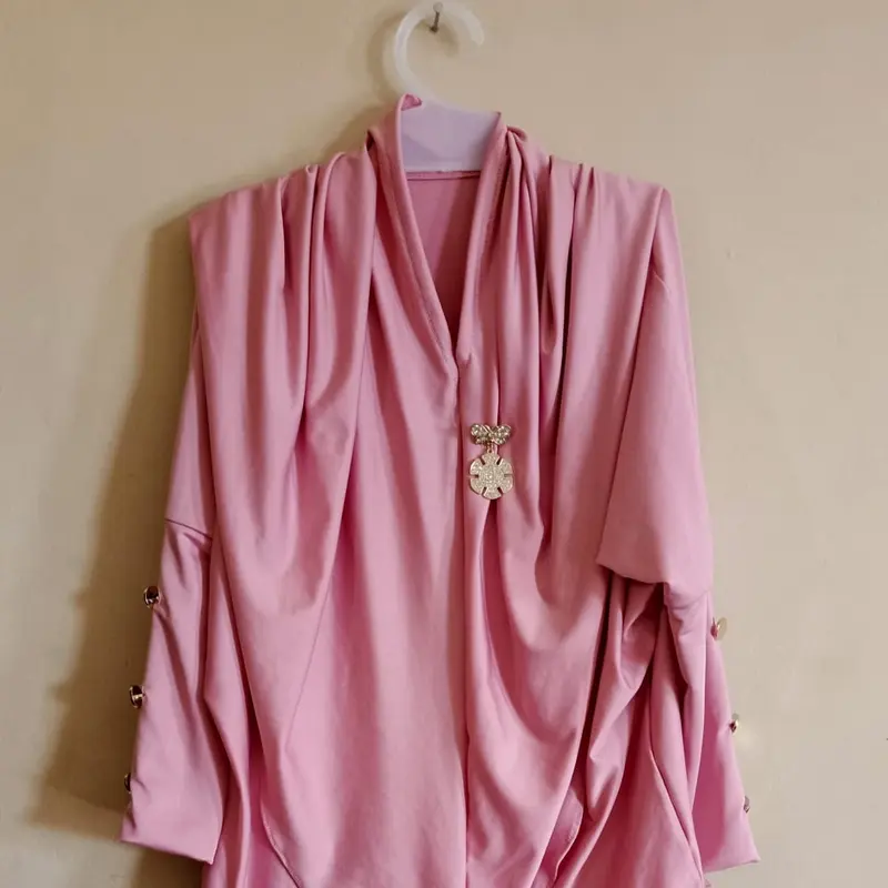 Gamis Abaya Model batwing gamis anak 2-12 tahun perempuan set hijab jersey polos elegan model terbaru Lebaran adem & tida panas 4