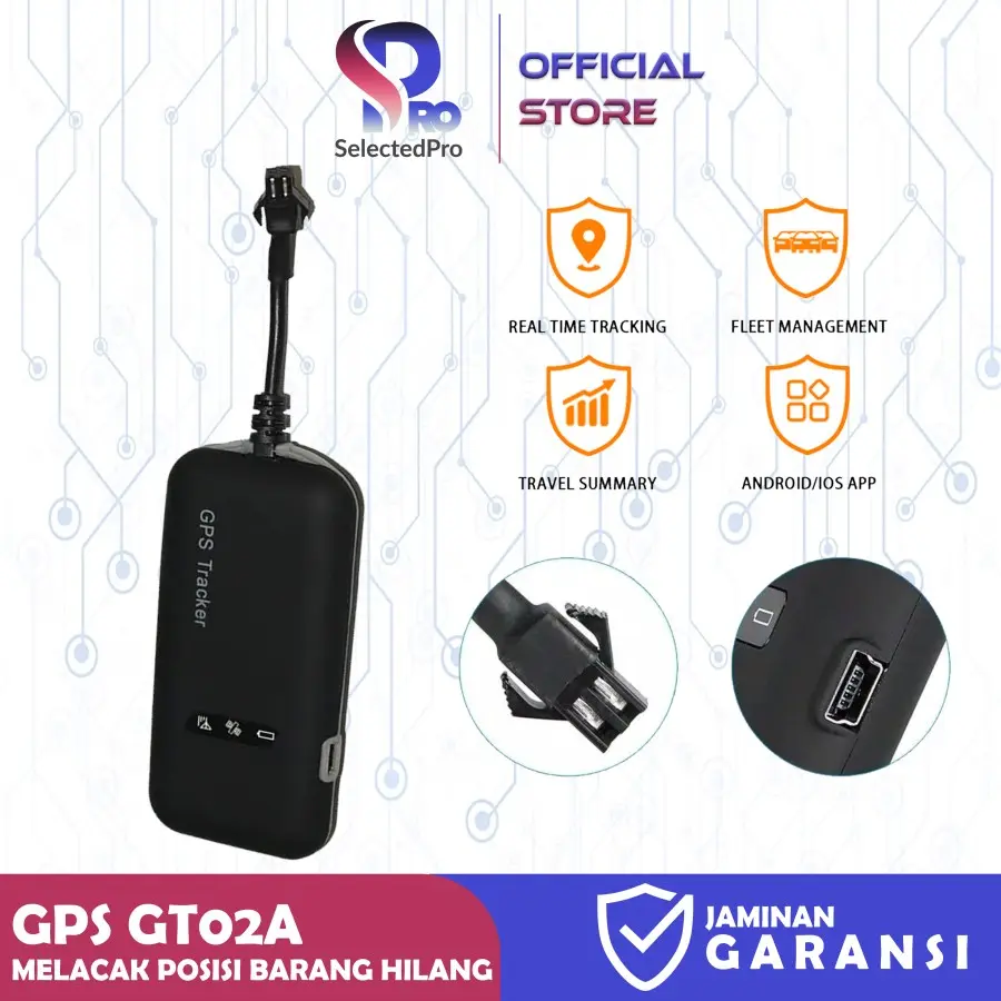 SELECTEDPRO GPS Tracker GT02D/GT02A Alat Pencari Pemantau Monitoring Lokasi Posisi Tracking Location Dan Rekan Suara Perangkat Pelindung Keamanan Pribadi Untuk Mobil Car GT02A