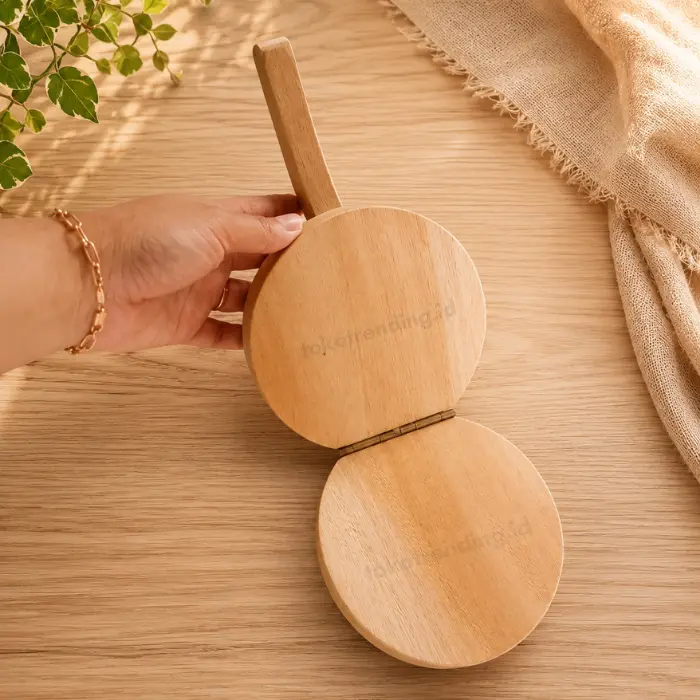 Alat Press Cetakan Adonan Serbaguna Kayu Solid untuk Opak Pangsit Cireng Dumpling Bahan Kayu Manual Praktis dan Tahan Lama - Kitchenware