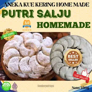KUE KERING PUTRI SALJU FRESH OVEN HOMEMADE Kemasan Toples 250g KUE KERING LEBARAN BEST SELLER HALAL