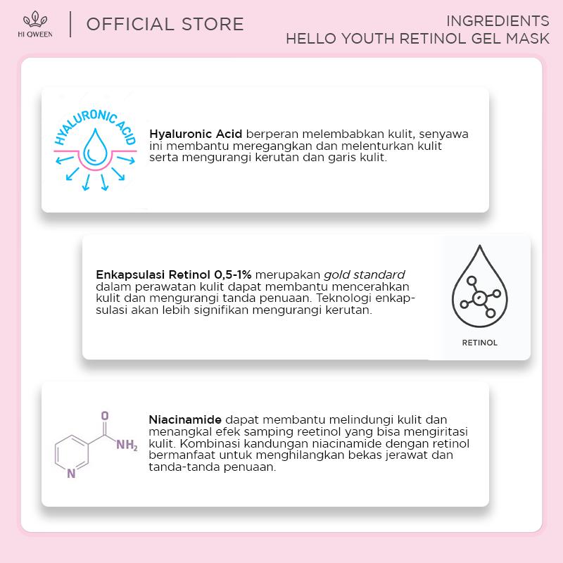 HIQWEEN SKIN NUTRITION PAKET PENGHILANG FLEK SABUN RETINOL + RETINOL NIGHT GEL SABUN CUCI MUKA WAJAH FACE FACIAL WASH RETINOL Membersihkan Mengencangkan Mencerahkan 4