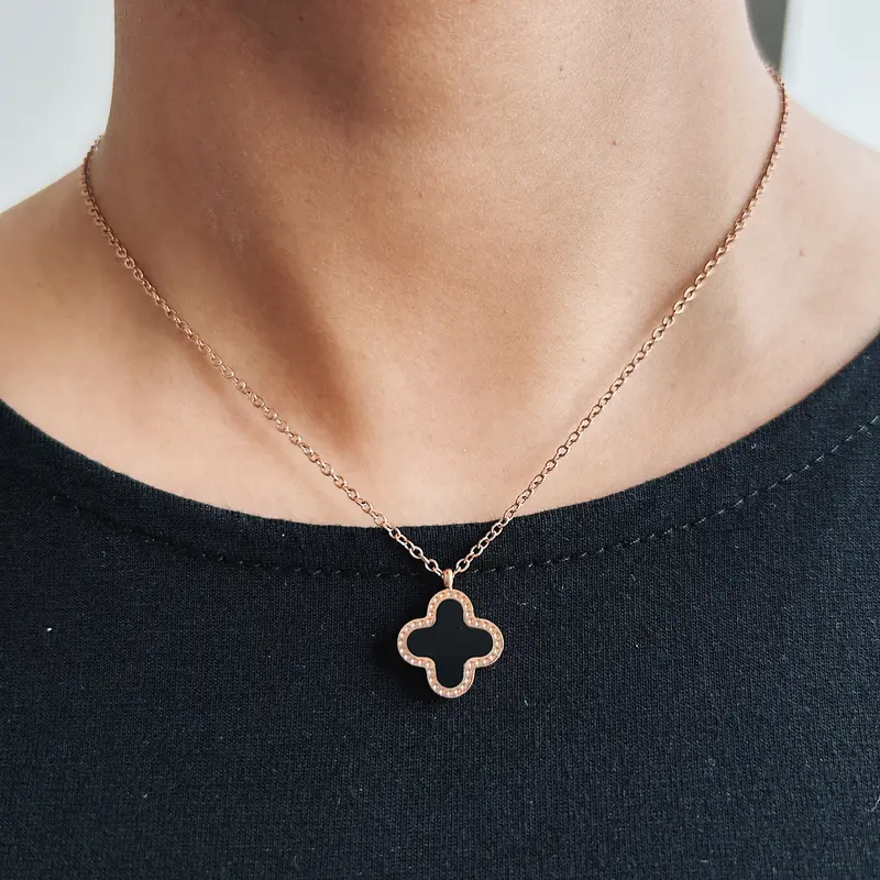 Dear Jolie Kalung Wanita Hermosa ROSE GOLD Titanium Anti Karat 2 sisi 0