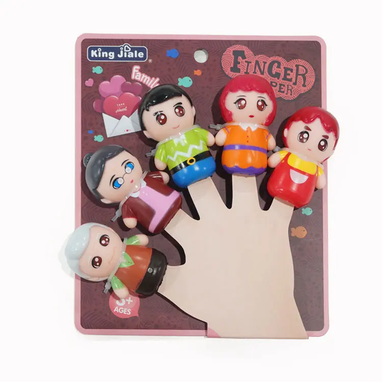 Mainan Soft Finger Puppet Jari Tangan Boneka 5 PCS / Finger Family Bahan full Karet 5