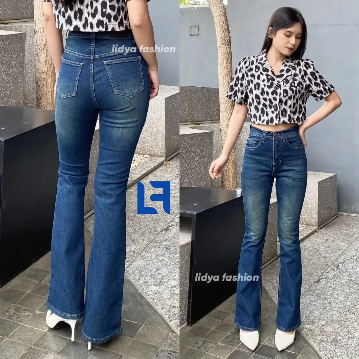 [LIDYA FASHION] Highwaist Cutbray Jeans Retro 114 - Celana Jeans Cutbray Premium Wanita Panjang Cutbray Retro Jeans Vintage