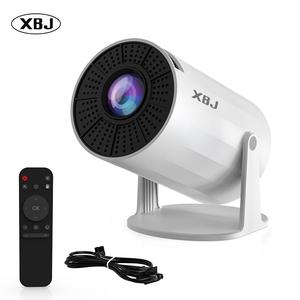 XBJポータブルプロジェクター — 1080P対応、Wi‑Fi 6（デュアルバンド）、5Gワイヤレス・Bluetooth 5.3、Android 11、180度回転可能、自動ケystone補正、35〜130インチ画面のビデオプロジェクター — ホリデーギフトに最適！