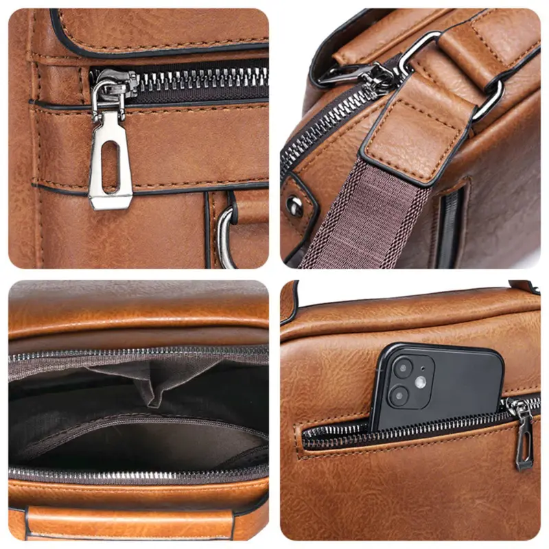 [TERLARIS & BISA COD] Tas Selempang Pria Kulit PU Weixer Crossbody Sling Bag Anti Air | Tas Pria Bahan Kulit - Model Terbaru 2