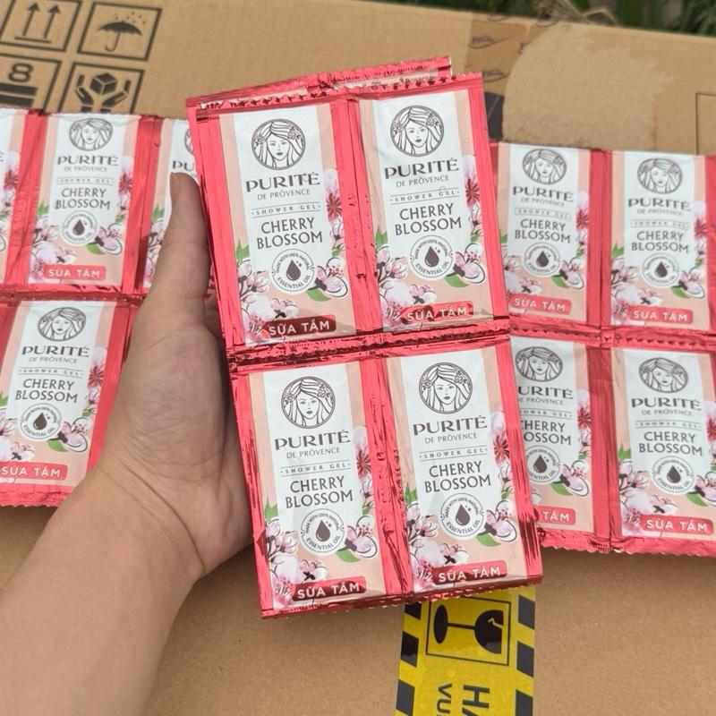 Combo 2 Dây Sữa Tắm Dưỡng Da Purite Hương Hoa Anh Đào 22 Gói