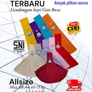 Geos Busa Anti Ribet Gendongan Geos Kaos Polos Premium All Siz Bayi waffle tartan navy