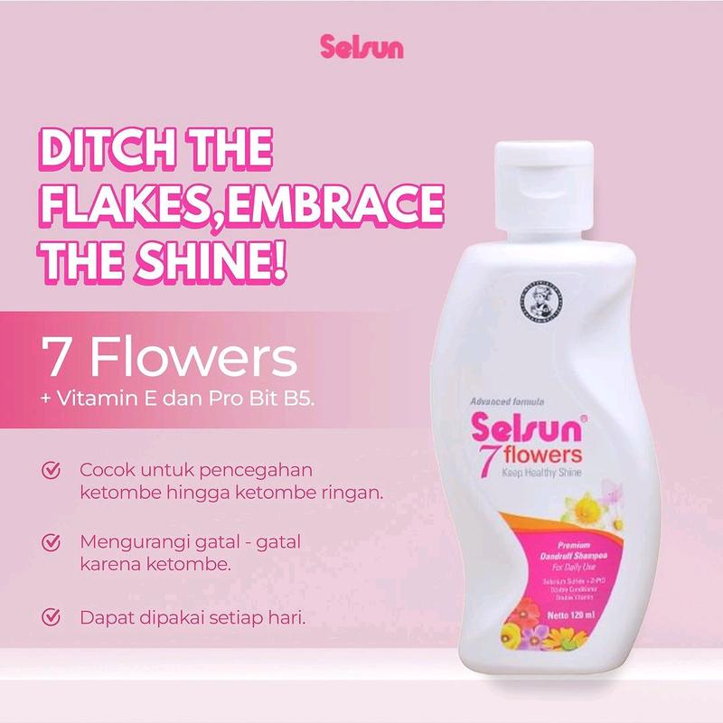 Shampoo Selsun 7 Seven Flower | Shampoo Ketombe 60ml Conditioner Haircare 2